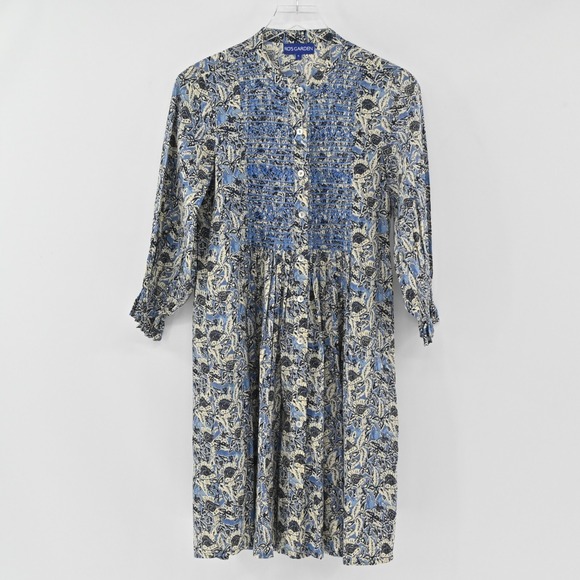 TUCKERNUCK Ros Garden Embroidered Dress Size S Cottagecore Peasant Floral Cotton - Picture 2 of 14